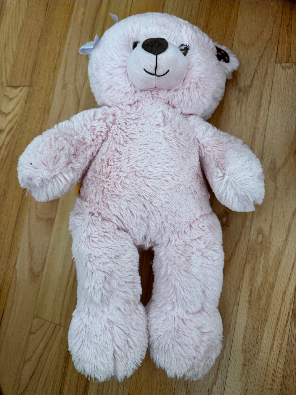 Build A Bear Bear 16" Light Pink Heart Nose Feet Ears Soft Embroidered Eyes